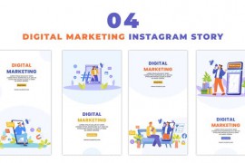 Digital Marketing Flat Character Instagram Story 47393523