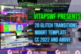 Glitch Transitions Vol. 03 | MOGRT 48878996