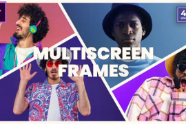 Gladsome Colorful Slideshow | Multiscreen Opener | Typography Intro MOGRT for Premier Pro 