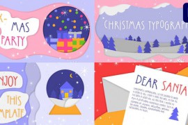 Christmas Greetings Colorful Scenes | Premiere Pro MOGRT 41972416