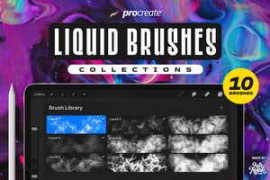 Free Download:Procreate Liquid Brushes