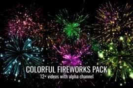 Colorful Fireworks Pack (With Alpha) 39733218