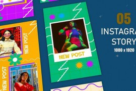 Funky Style Instagram Story Frames After Effects Template 45086719