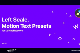 Left Scale Motion Text Presets Vol. 05 for DaVinci Resolve 47044496