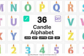 Candle Lottie Alphabet 47234458