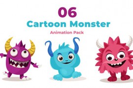 2d Animated Cartoon Monster Scene 47280771