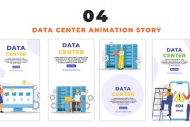 Flat Design Character Data Center Service Instagram Story 48660503