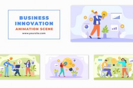 Flat Vector Business Innovative Progress Animation Scene 48569534