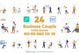 Business Couple Lottie Scenes 52314770