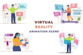 Virtual Reality Goggles Animation Scene 43663435