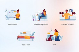 Rest and care - Blue and Yellow People Concepts 45695803