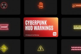 Cyberpunk HUD Warning for After Effects 43856626