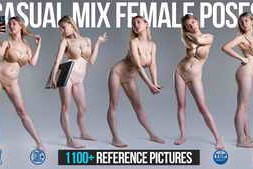 ArtStation – 1100+ Casual Mix Female Poses by Grafit Studio