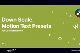 Down Scale Motion Text Presets Vol. 13 for DaVinci Resolve 47490757
