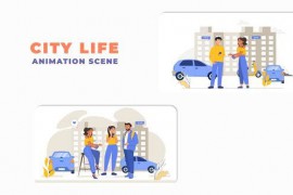 City Life Animation Scene After Effects Template 43961069