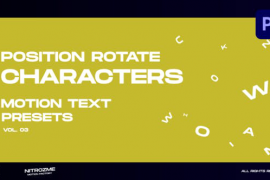Characters Motion Text: Position Rotate Vol. 03 for Premiere Pro 45890377