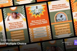 Social Media Reels - Quiz Mutiple Choice After Effects Template 47695915