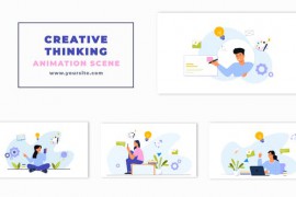 Creative Thinking Character Animation Scene 47280210