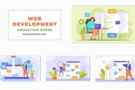 Flat 2D Character Web Development Workflow Animation Scene 48801219