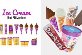 Ice Cream Real 3D Mockups 45915994