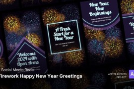 Social Media Reels - Firework Happy New Year Greetings After Effects Template 49597707