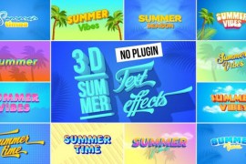 3D Summer Text Effects 52439241