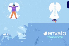 Cartoon Snow Angel Logo | Premiere Pro MOGRT 49577133