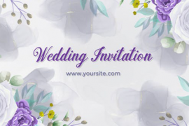 Romantic Wedding Invitation 47578395