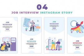 Job Interview Flat Character Instagram Story template 47450413