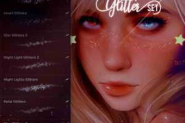 Free Download:25 Glitter Brushes Pack for Procreate