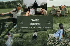 CreativeMarket – 10 Sage Green Lightroom Presets 287911440