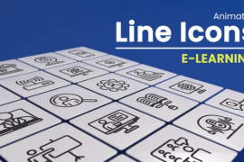 50 Animated E-Learning Line Icons 50925532