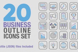 Business Outline Icons 43302854