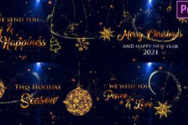 Christmas Greetings With Golden Text 29677394