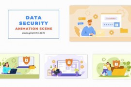 Vector Character 2D Cyber Security Animation Scene 48801100