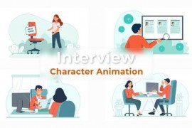 Premiere Pro Offline Job Interview Character Animation Scene 39691133