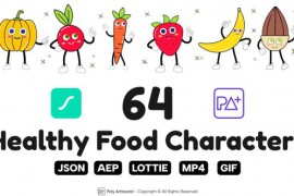 Healthy Food Lottie Characters 51983774