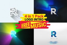 Minimal Logo intro Pack 4 in 1 logo Opener logo animation free music 44453633