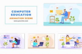 Vector Character Computer Learning Design Animation Scene 48571000