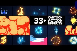 Cartoon Action Effects | Premiere Pro MOGRT 44220374