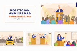 Political Leaders Flat Vector Character Art Animation Scene 49481418