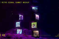 Free Download:CRT Retro Signal Summit Mockup 60335683