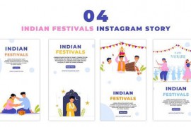 Indian Traditional Festivals Premium Vector Instagram Story 47460697
