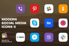 Modern Social Media Icons II | FCPX 50345886