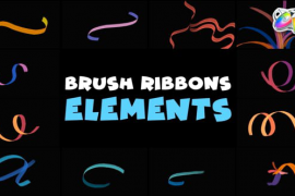 Brush Ribbons Elements | FCPX 47948495