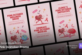 Social Media Reels - Pink October Promo After Effects Template 48129404