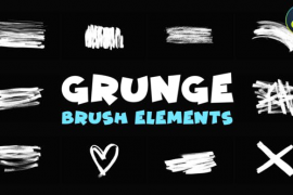 Grunge Brush Elements | DaVinci Resolve 50448933