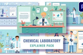 5 Concepts Flat Character Scientist MOGRTs For Premiere Pro 51756943