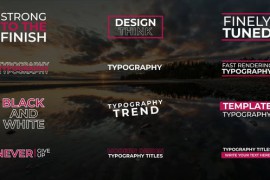 Typography Titles | AE 45407624