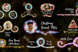 Christmas Branch Titles And Lower Thirds for DaVinci Resolve 42291328